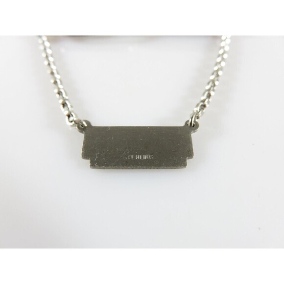 Vintage Swank Sterling Silver Tie Bar Clamp With Dangling Plaque for a Monogram - Picture 8 of 12